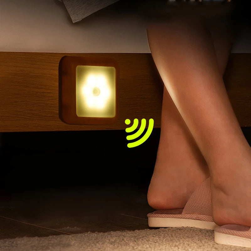 Wood Grain Motion Sensor Night Light