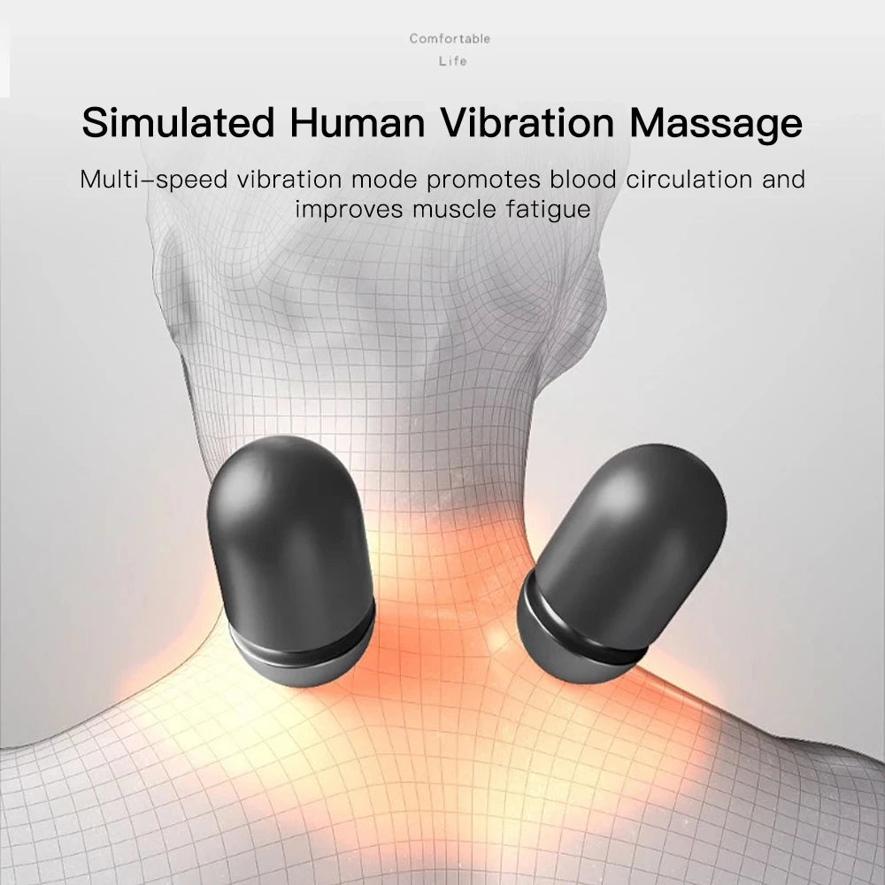 3-in-1 Heated Neck & Shoulder Massager Pillow