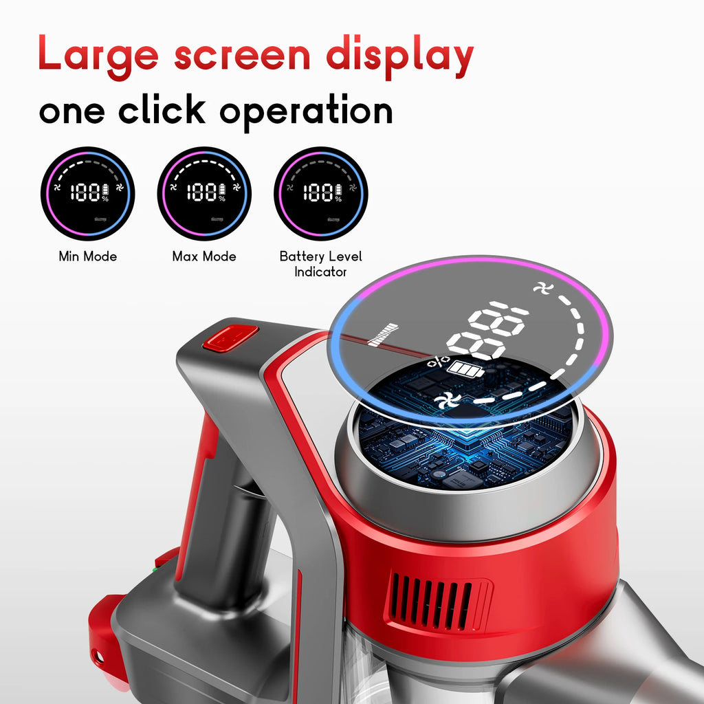Honki Cordless Stick Vacuum | 78kPa Suction, 45-Min Runtime