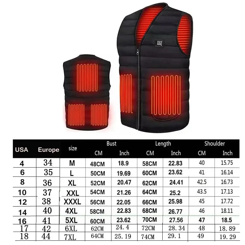 Smart Heated Vest | 3 Heat Levels, Unisex