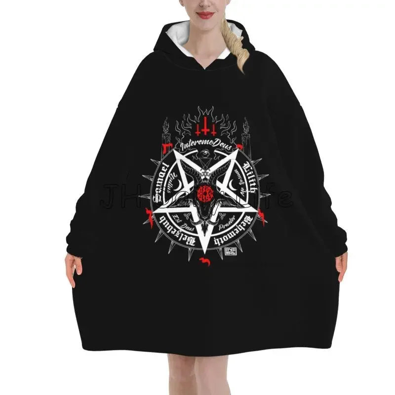 Skull Sherpa Blanket Hoodie