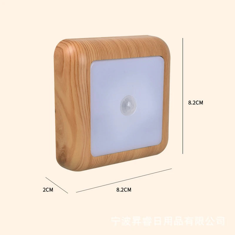 Wood Grain Motion Sensor Night Light